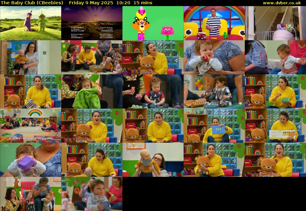 The Baby Club (CBeebies) Friday 9 May 2025 10:20 - 10:35