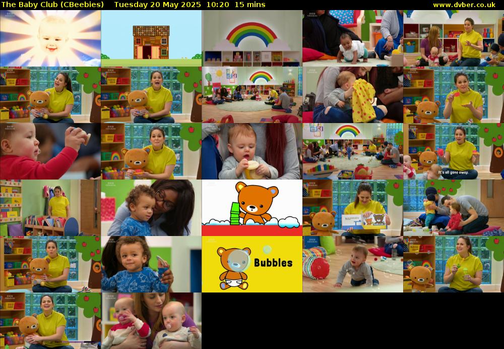 The Baby Club (CBeebies) Tuesday 20 May 2025 10:20 - 10:35