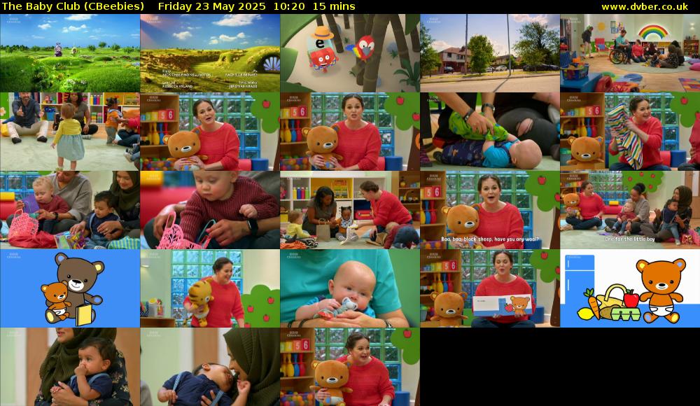 The Baby Club (CBeebies) Friday 23 May 2025 10:20 - 10:35