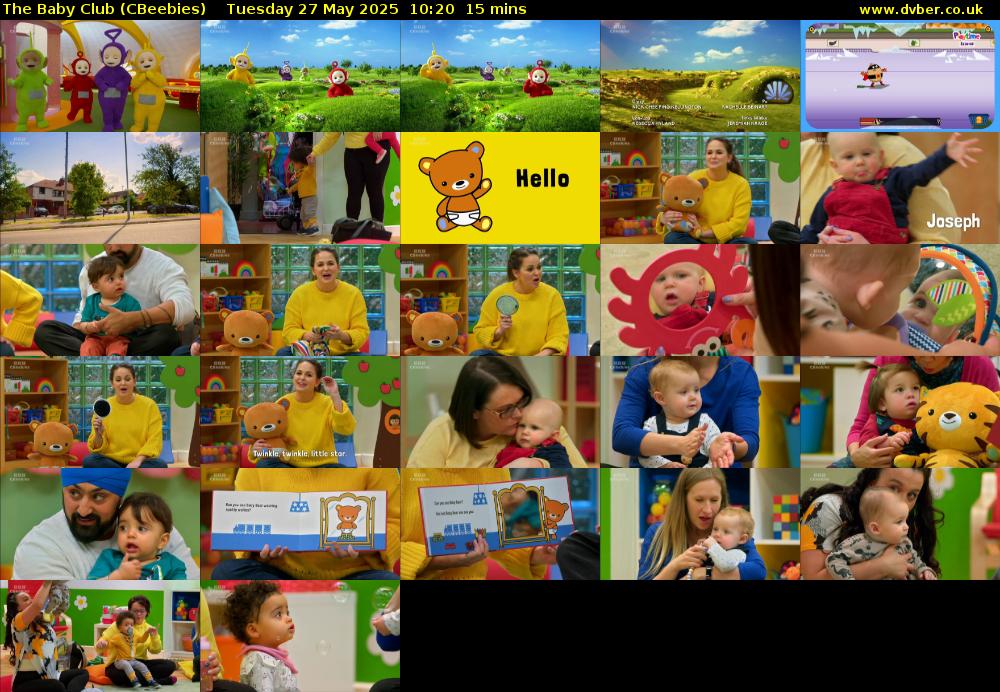 The Baby Club (CBeebies) Tuesday 27 May 2025 10:20 - 10:35
