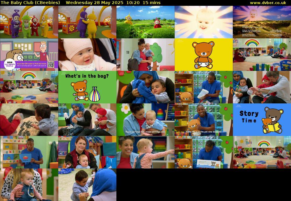 The Baby Club (CBeebies) Wednesday 28 May 2025 10:20 - 10:35