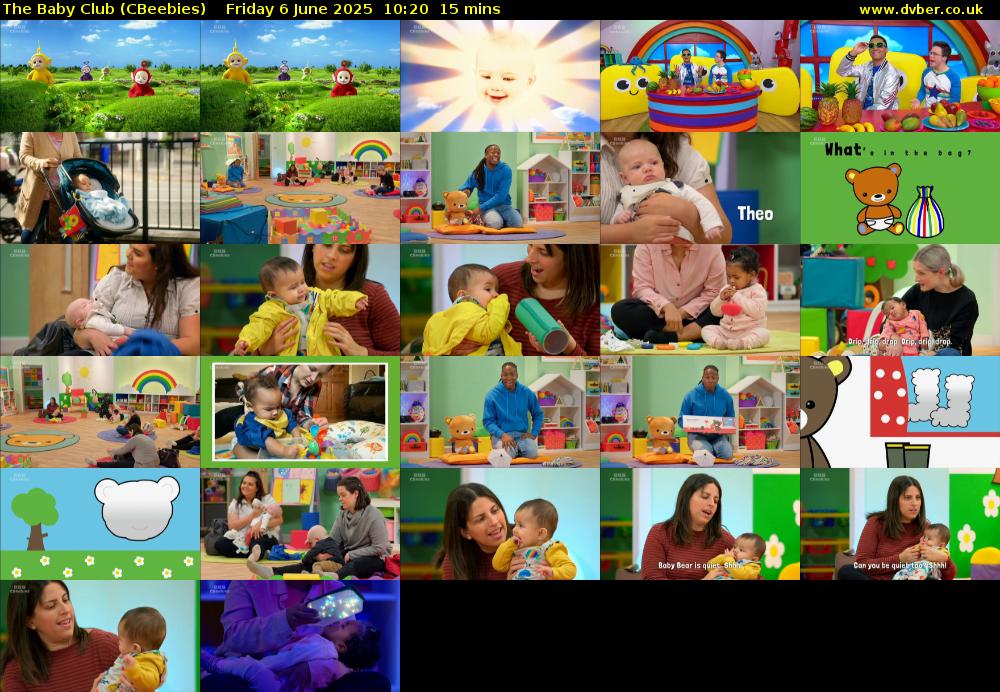 The Baby Club (CBeebies) Friday 6 June 2025 10:20 - 10:35