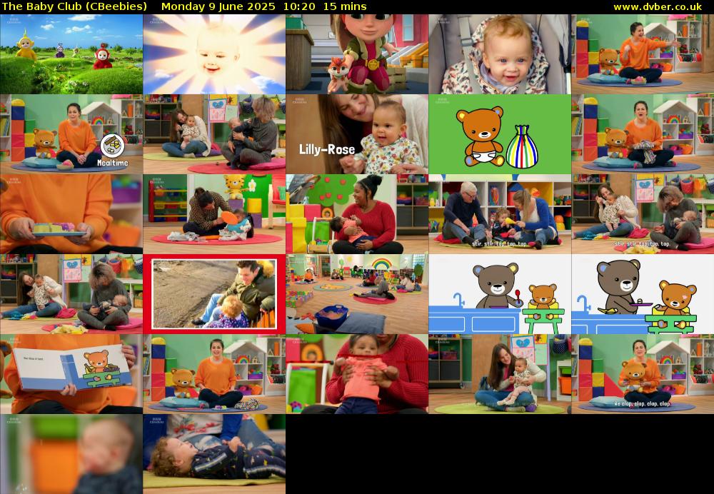 The Baby Club (CBeebies) Monday 9 June 2025 10:20 - 10:35