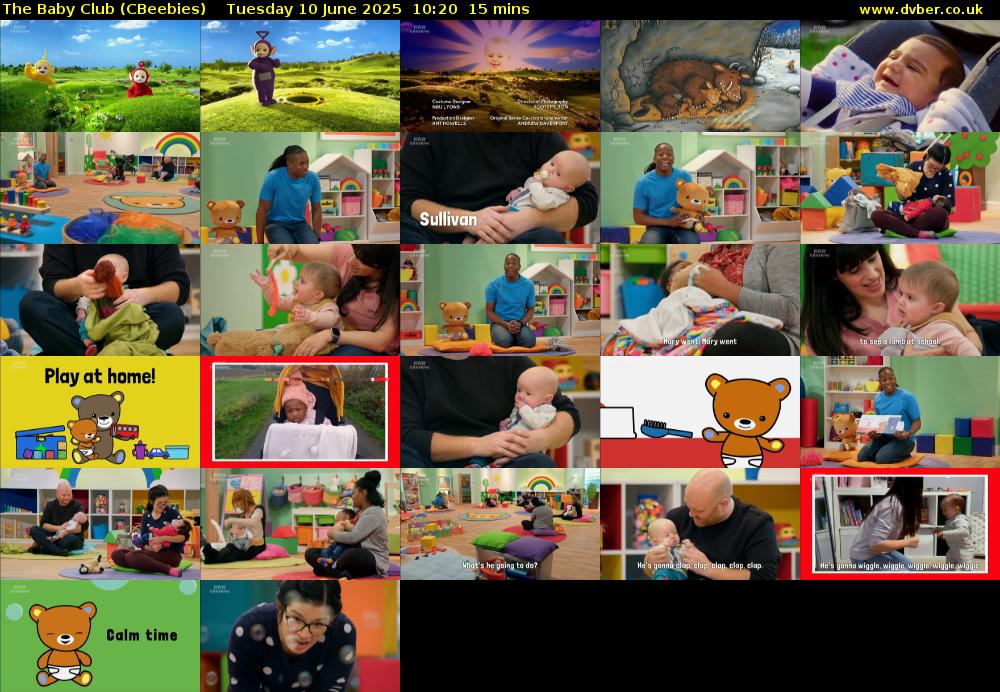 The Baby Club (CBeebies) Tuesday 10 June 2025 10:20 - 10:35
