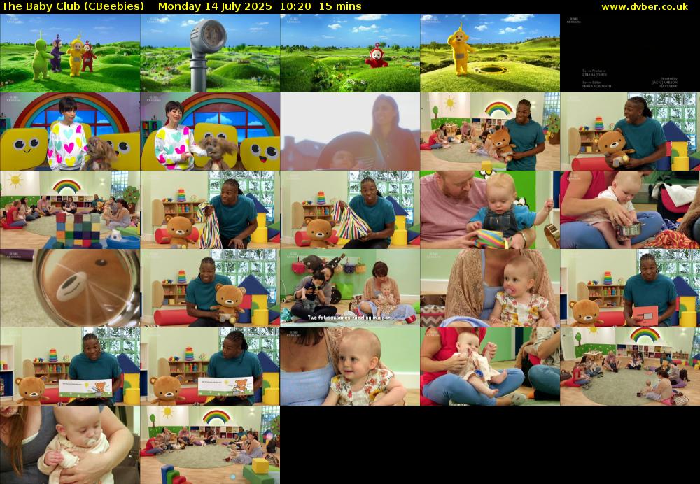 The Baby Club (CBeebies) Monday 14 July 2025 10:20 - 10:35