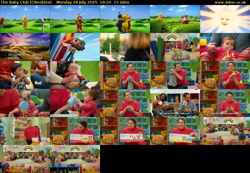 The Baby Club (CBeebies) Monday 28 July 2025 10:20 - 10:35