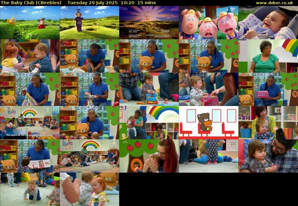 The Baby Club (CBeebies) Tuesday 29 July 2025 10:20 - 10:35