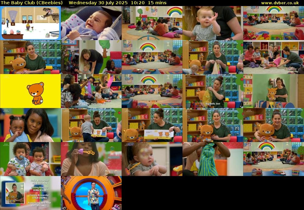The Baby Club (CBeebies) Wednesday 30 July 2025 10:20 - 10:35