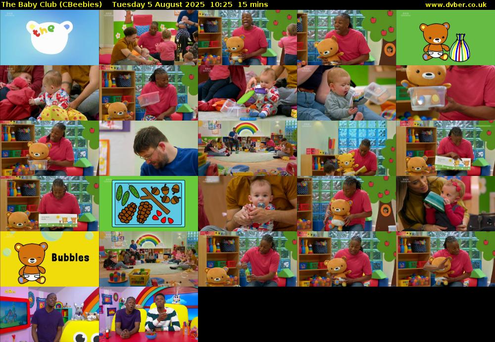 The Baby Club (CBeebies) Tuesday 5 August 2025 10:25 - 10:40