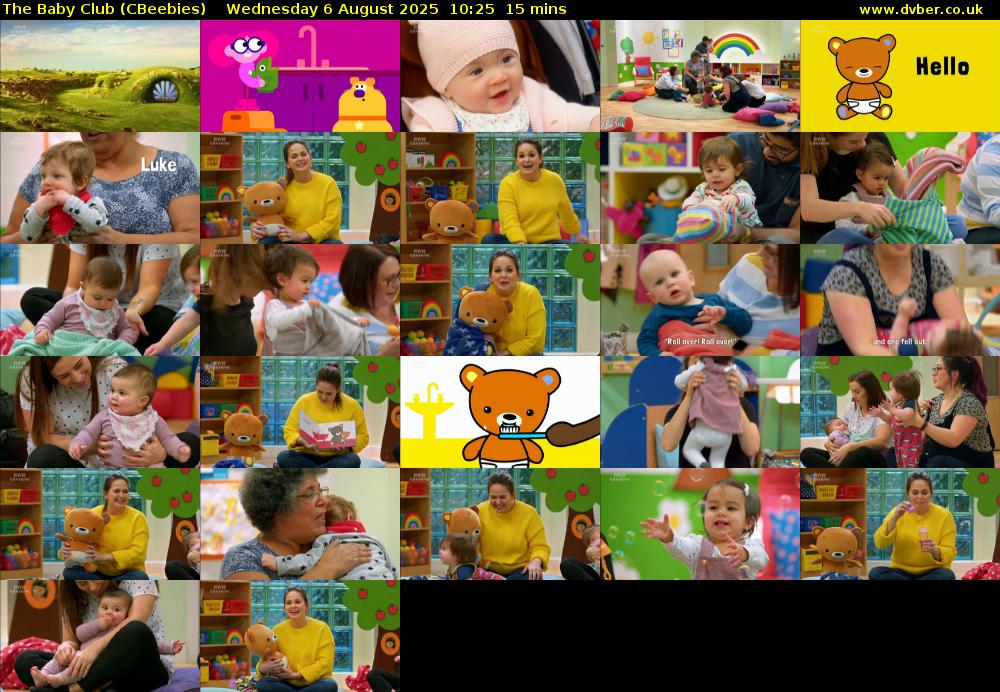 The Baby Club (CBeebies) Wednesday 6 August 2025 10:25 - 10:40
