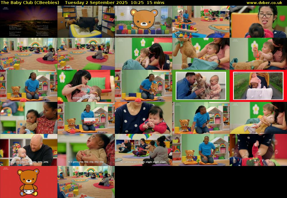 The Baby Club (CBeebies) Tuesday 2 September 2025 10:25 - 10:40