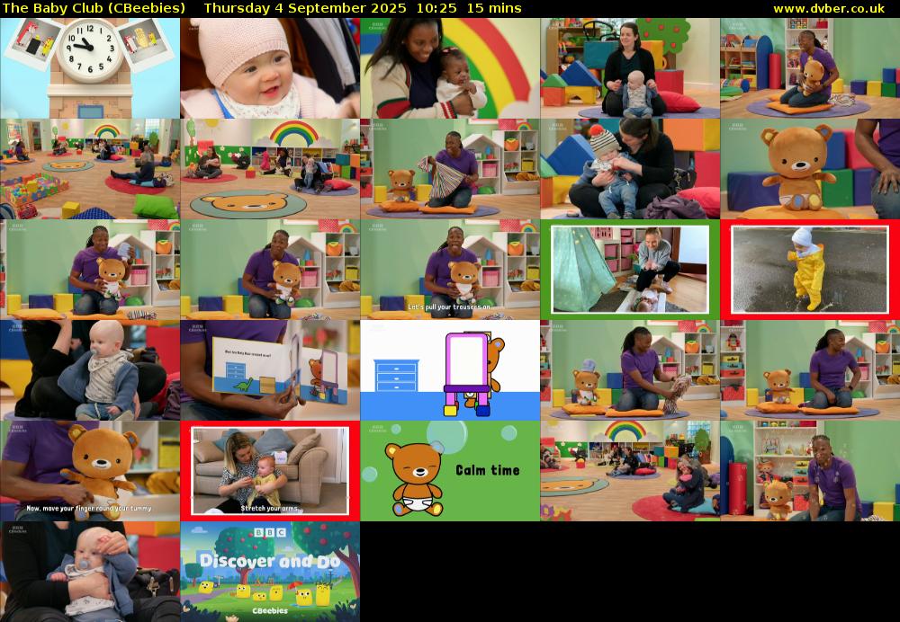 The Baby Club (CBeebies) Thursday 4 September 2025 10:25 - 10:40