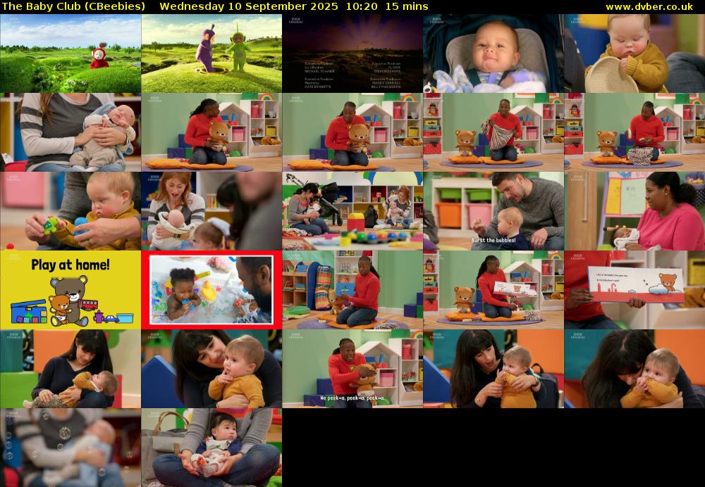 The Baby Club (CBeebies) Wednesday 10 September 2025 10:20 - 10:35