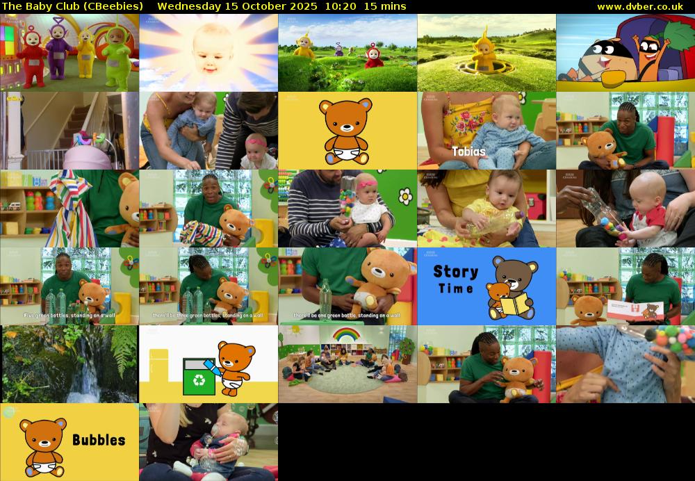 The Baby Club (CBeebies) Wednesday 15 October 2025 10:20 - 10:35
