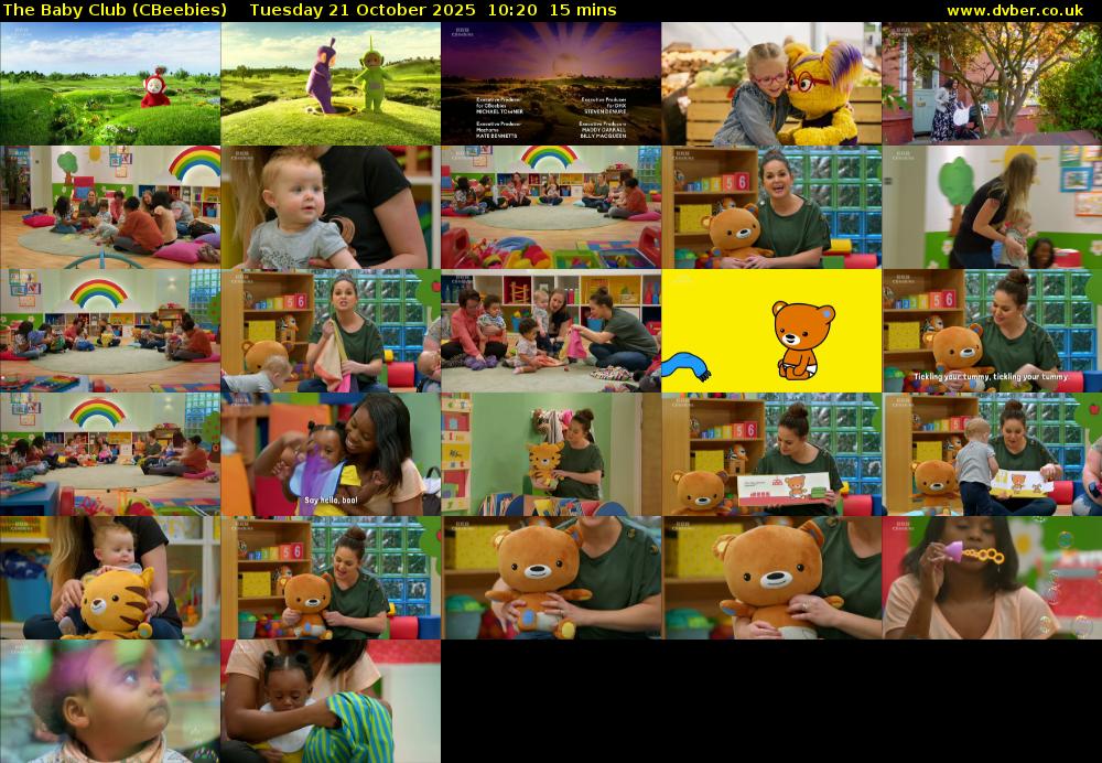 The Baby Club (CBeebies) Tuesday 21 October 2025 10:20 - 10:35