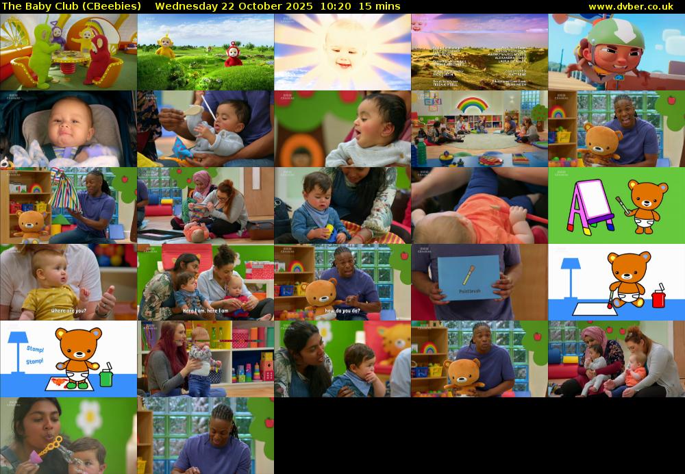 The Baby Club (CBeebies) Wednesday 22 October 2025 10:20 - 10:35