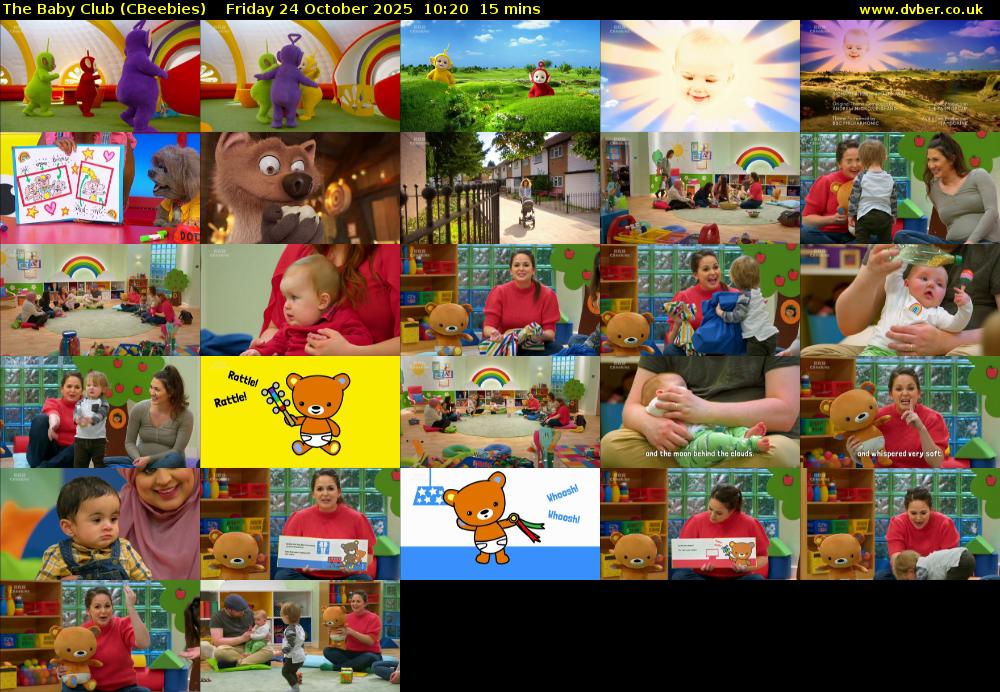 The Baby Club (CBeebies) Friday 24 October 2025 10:20 - 10:35