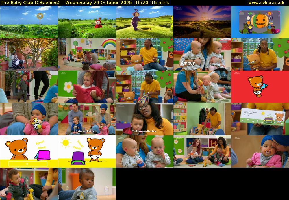 The Baby Club (CBeebies) Wednesday 29 October 2025 10:20 - 10:35