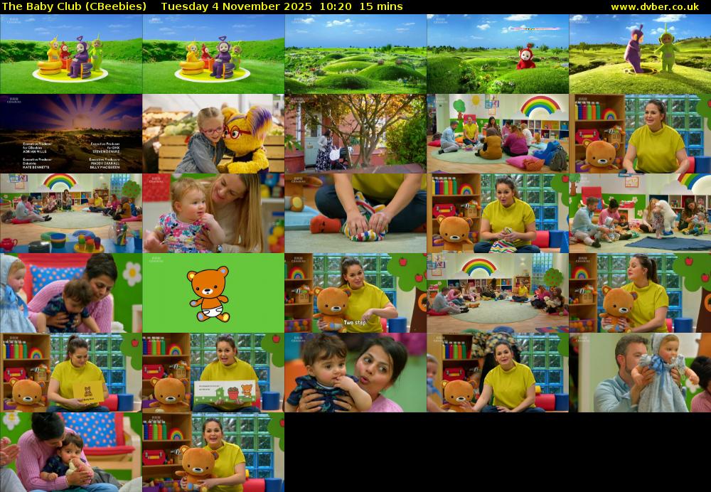The Baby Club (CBeebies) Tuesday 4 November 2025 10:20 - 10:35