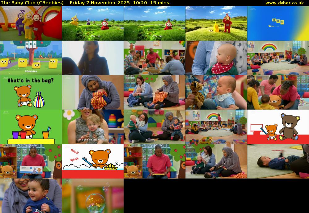 The Baby Club (CBeebies) Friday 7 November 2025 10:20 - 10:35