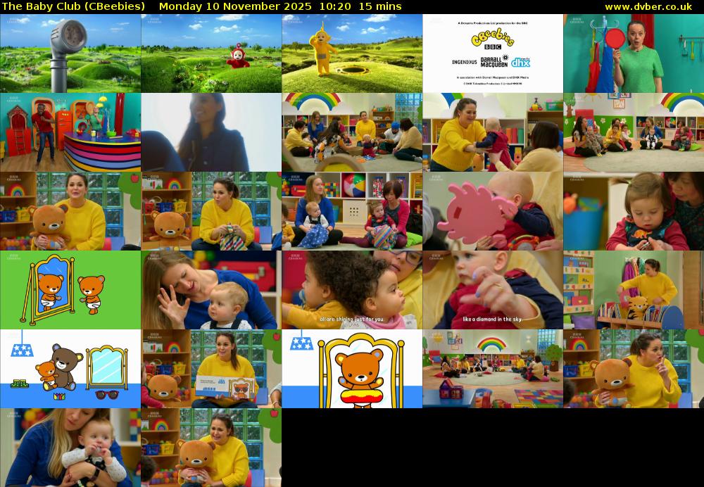The Baby Club (CBeebies) Monday 10 November 2025 10:20 - 10:35