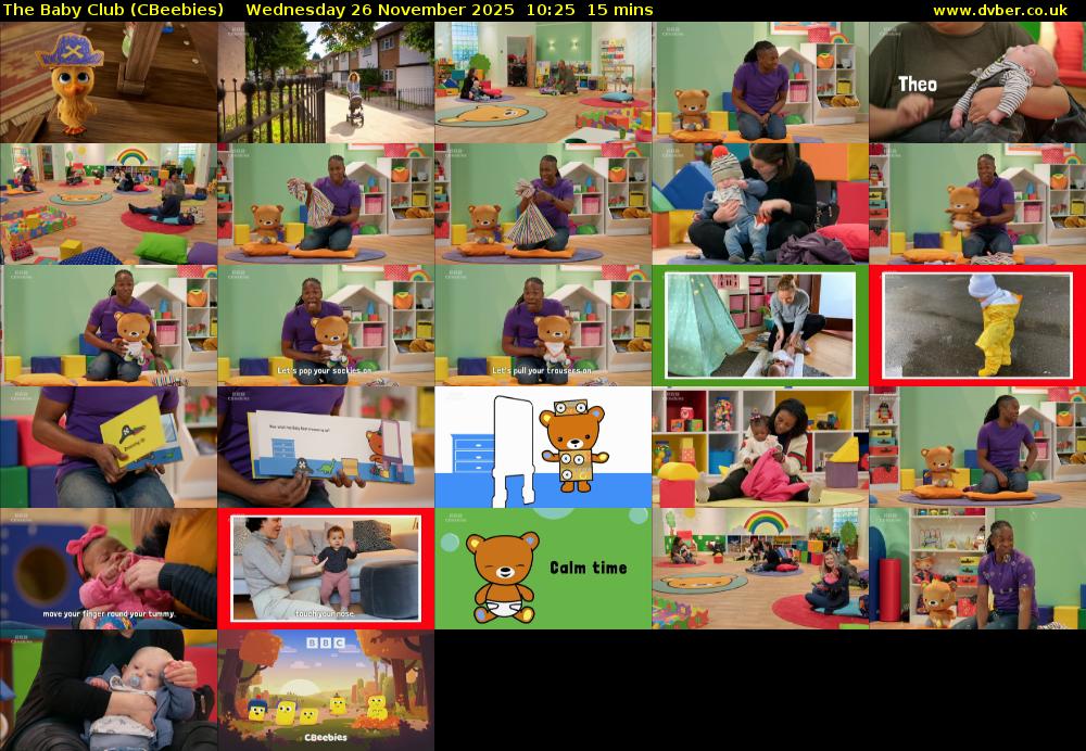 The Baby Club (CBeebies) Wednesday 26 November 2025 10:25 - 10:40