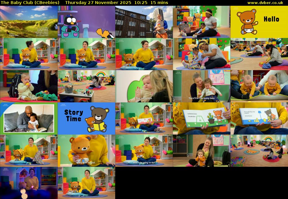 The Baby Club (CBeebies) Thursday 27 November 2025 10:25 - 10:40