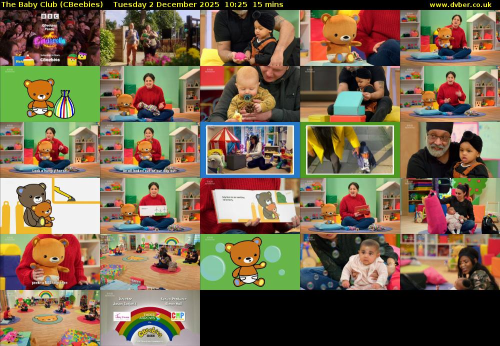 The Baby Club (CBeebies) Tuesday 2 December 2025 10:25 - 10:40