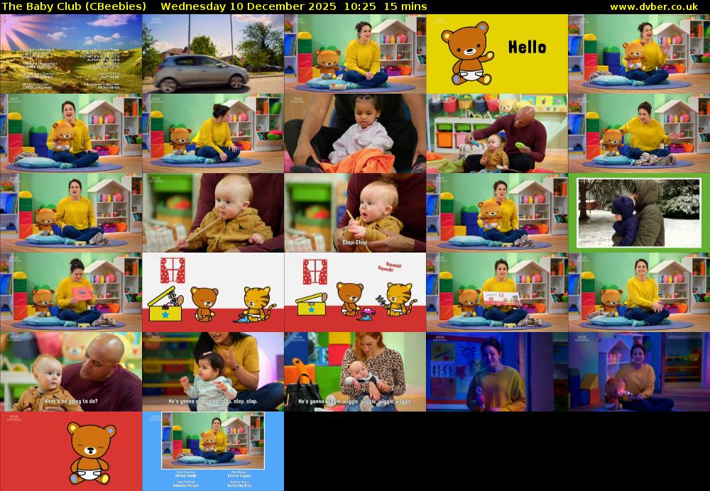 The Baby Club (CBeebies) Wednesday 10 December 2025 10:25 - 10:40