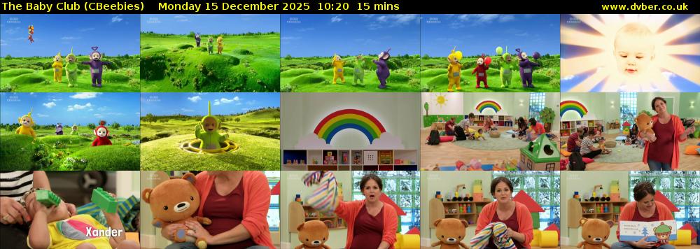 The Baby Club (CBeebies) Monday 15 December 2025 10:20 - 10:35