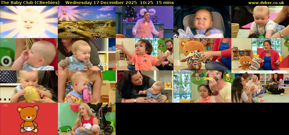 The Baby Club (CBeebies) Wednesday 17 December 2025 10:25 - 10:40