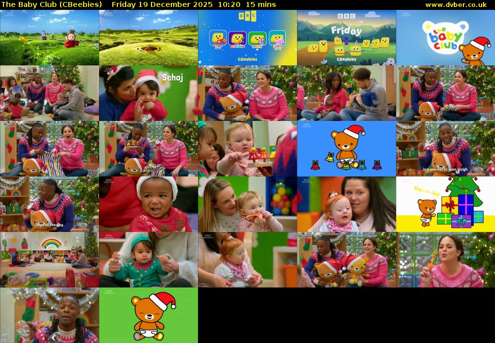 The Baby Club (CBeebies) Friday 19 December 2025 10:20 - 10:35