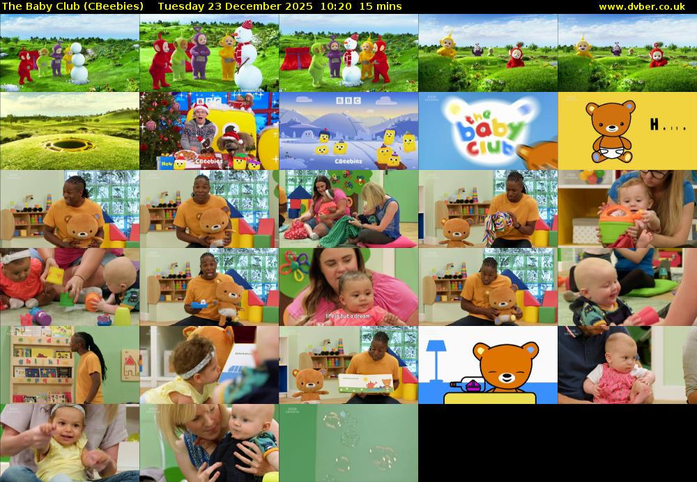 The Baby Club (CBeebies) Tuesday 23 December 2025 10:20 - 10:35