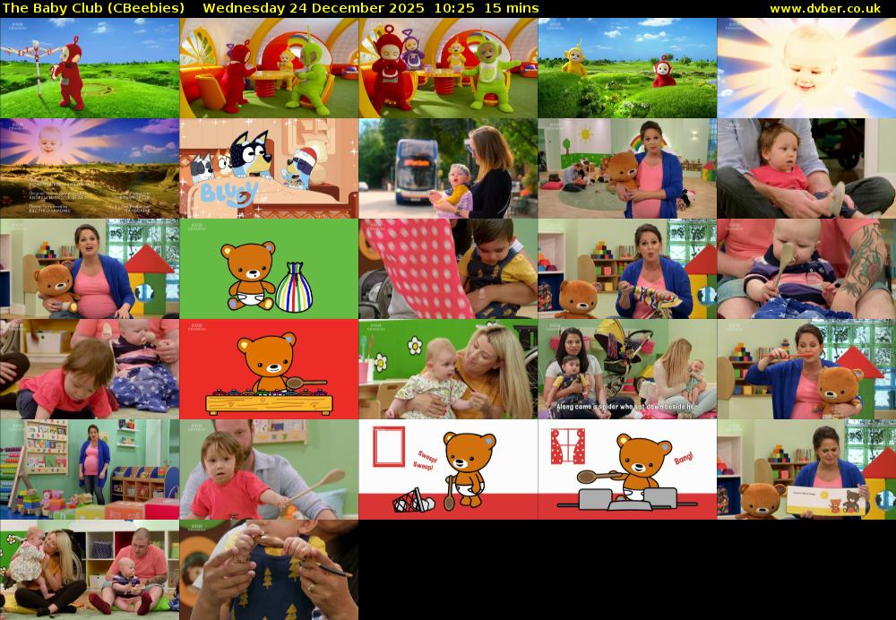 The Baby Club (CBeebies) Wednesday 24 December 2025 10:25 - 10:40