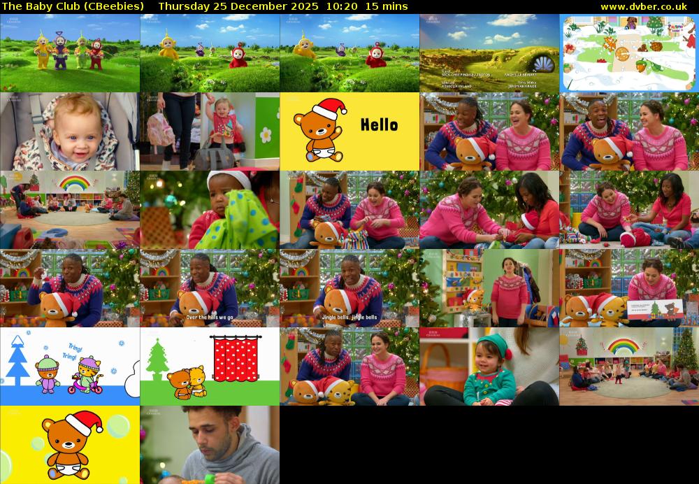 The Baby Club (CBeebies) Thursday 25 December 2025 10:20 - 10:35