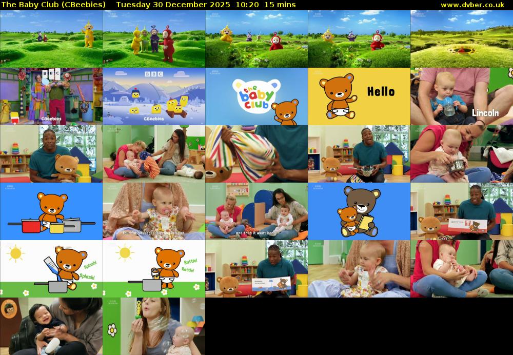 The Baby Club (CBeebies) Tuesday 30 December 2025 10:20 - 10:35