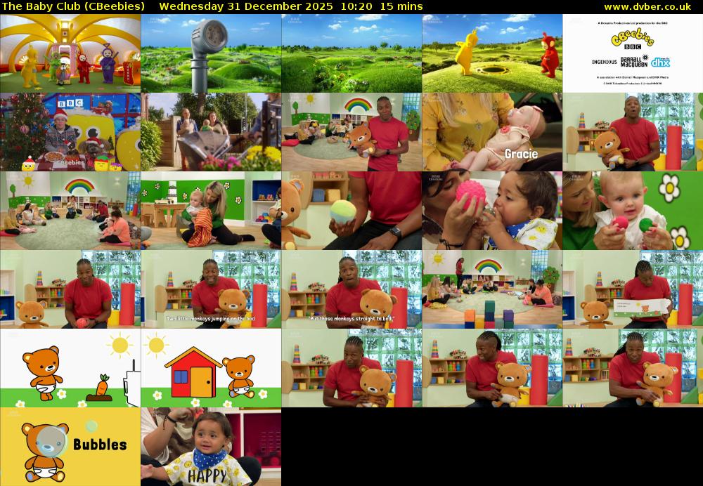 The Baby Club (CBeebies) Wednesday 31 December 2025 10:20 - 10:35