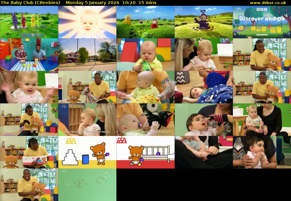 The Baby Club (CBeebies) Monday 5 January 2026 10:20 - 10:35
