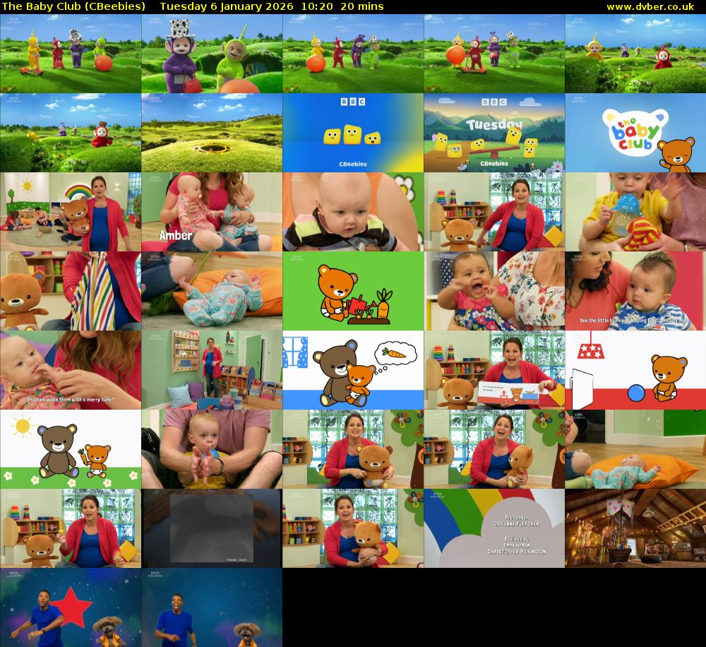 The Baby Club (CBeebies) Tuesday 6 January 2026 10:20 - 10:40