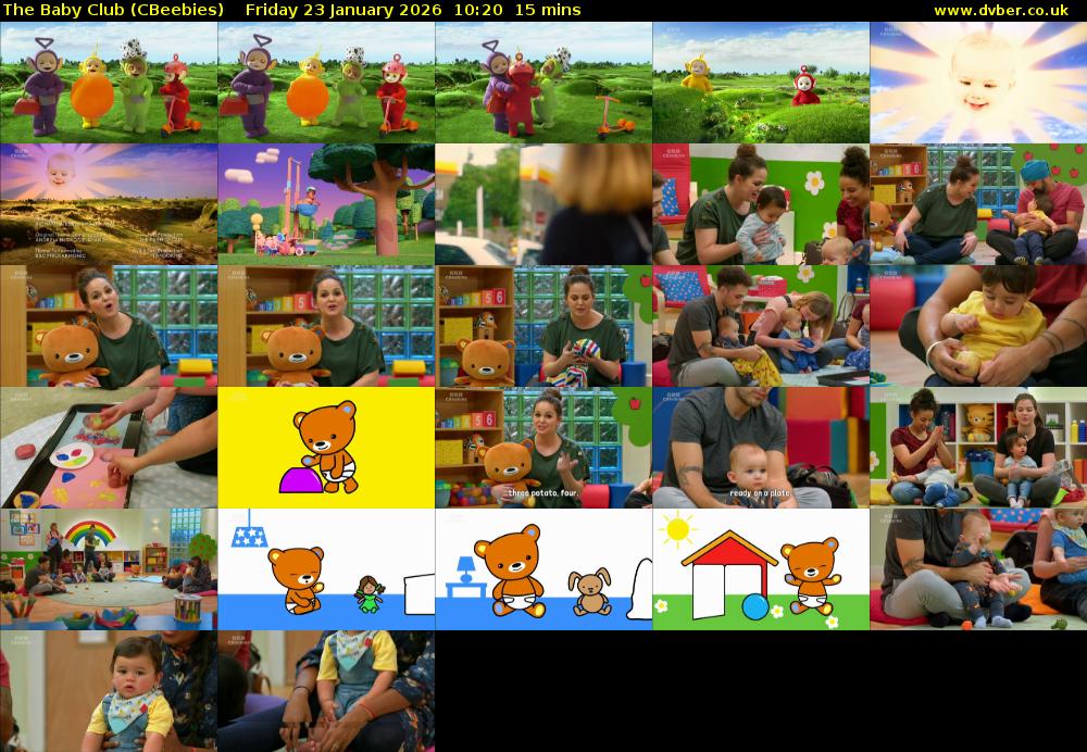 The Baby Club (CBeebies) Friday 23 January 2026 10:20 - 10:35