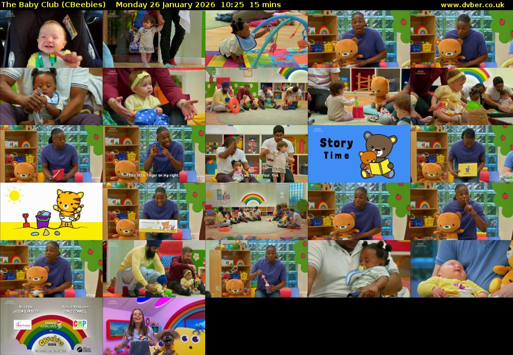 The Baby Club (CBeebies) Monday 26 January 2026 10:25 - 10:40