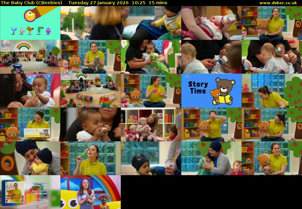 The Baby Club (CBeebies) Tuesday 27 January 2026 10:25 - 10:40