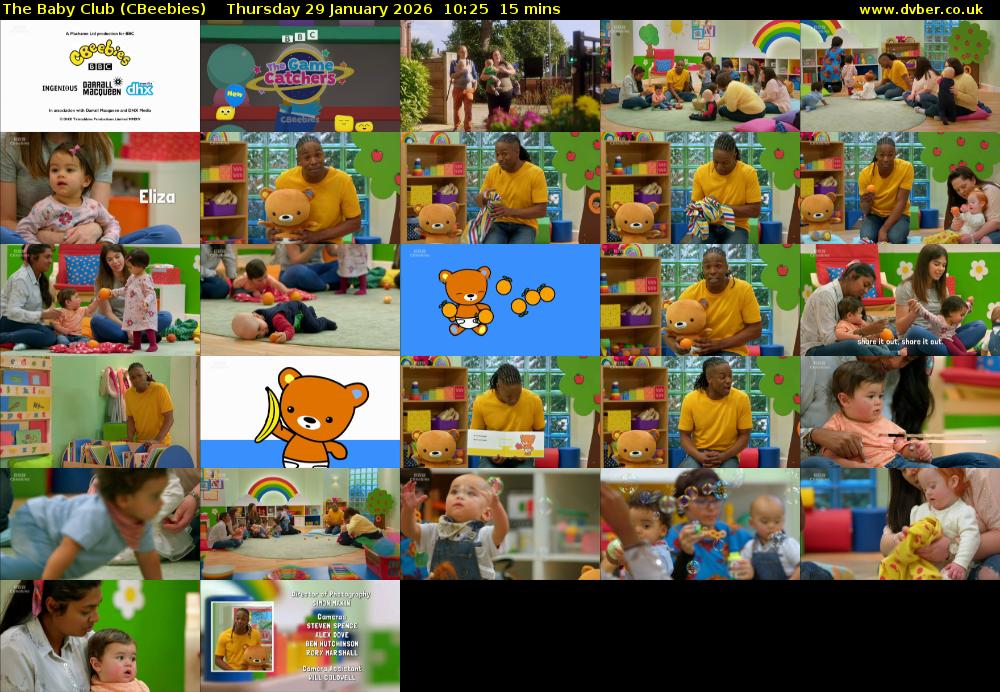 The Baby Club (CBeebies) Thursday 29 January 2026 10:25 - 10:40