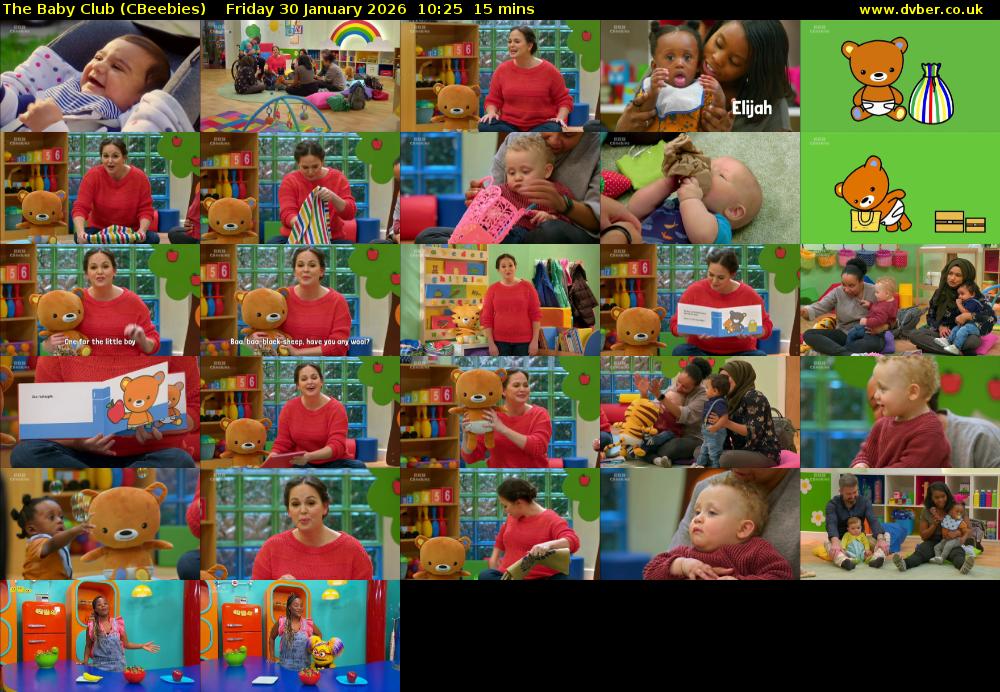 The Baby Club (CBeebies) Friday 30 January 2026 10:25 - 10:40