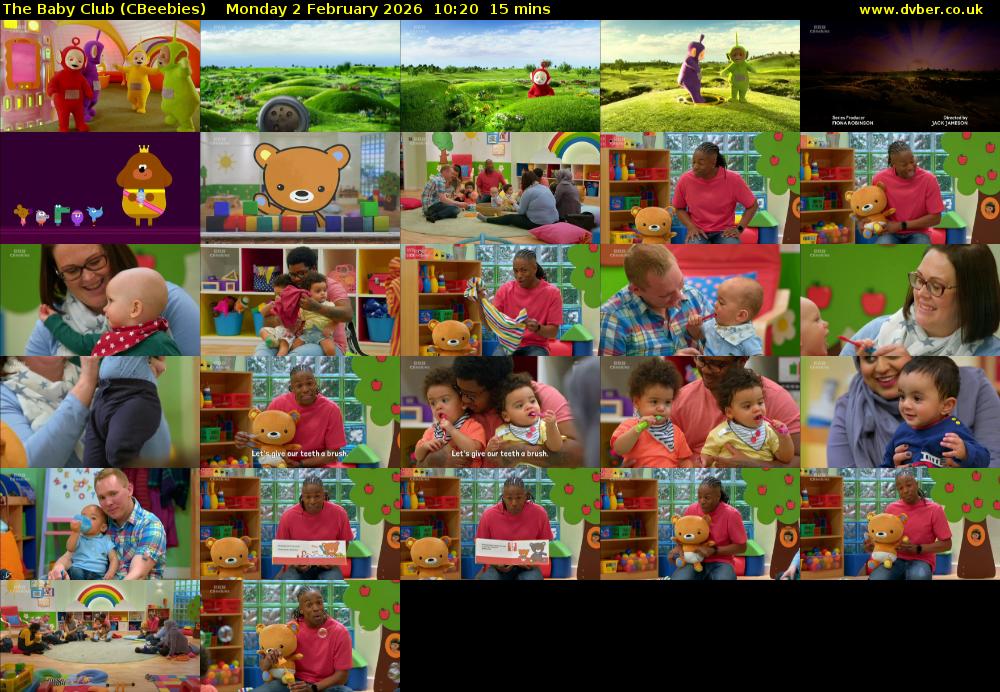The Baby Club (CBeebies) Monday 2 February 2026 10:20 - 10:35