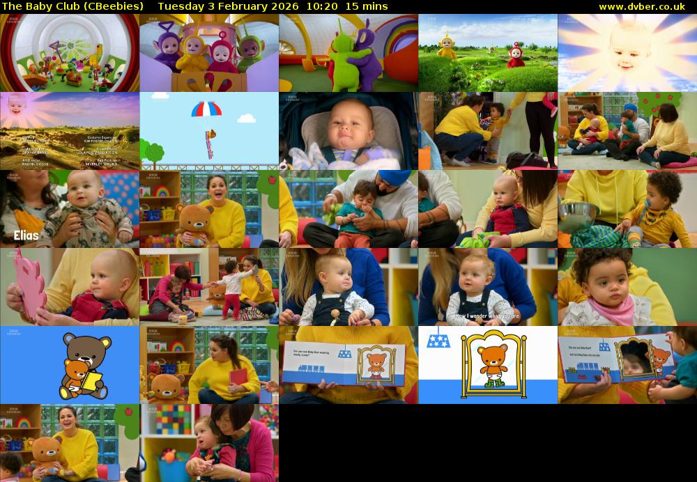 The Baby Club (CBeebies) Tuesday 3 February 2026 10:20 - 10:35