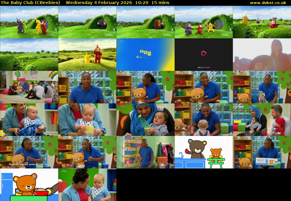 The Baby Club (CBeebies) Wednesday 4 February 2026 10:20 - 10:35