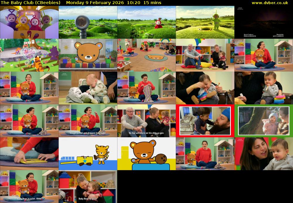 The Baby Club (CBeebies) Monday 9 February 2026 10:20 - 10:35