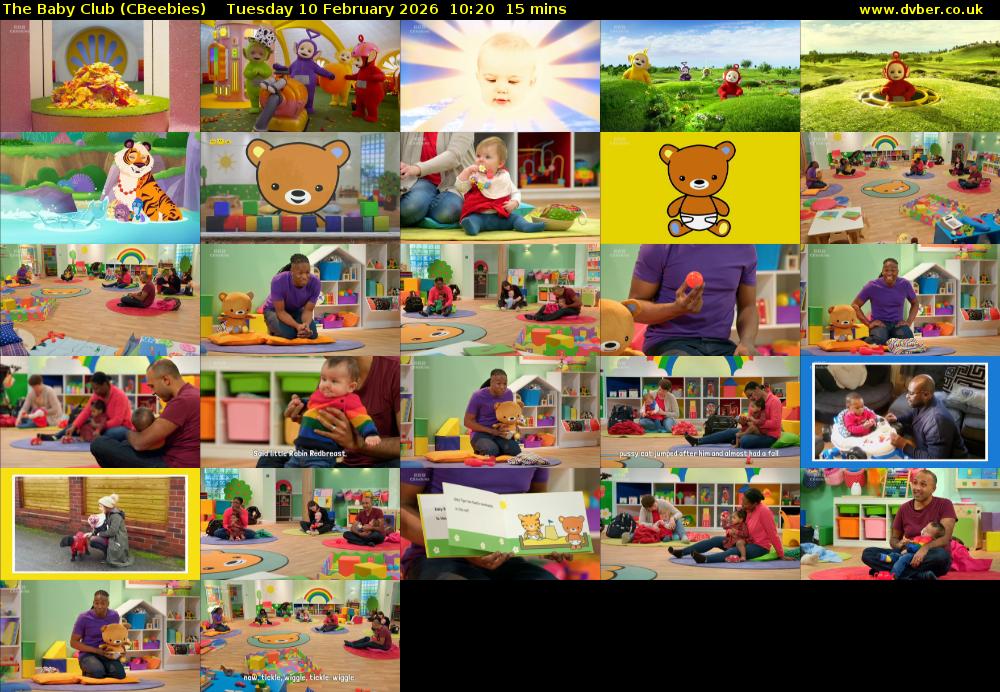 The Baby Club (CBeebies) Tuesday 10 February 2026 10:20 - 10:35