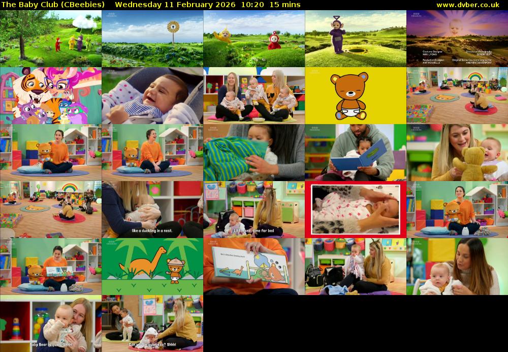 The Baby Club (CBeebies) Wednesday 11 February 2026 10:20 - 10:35